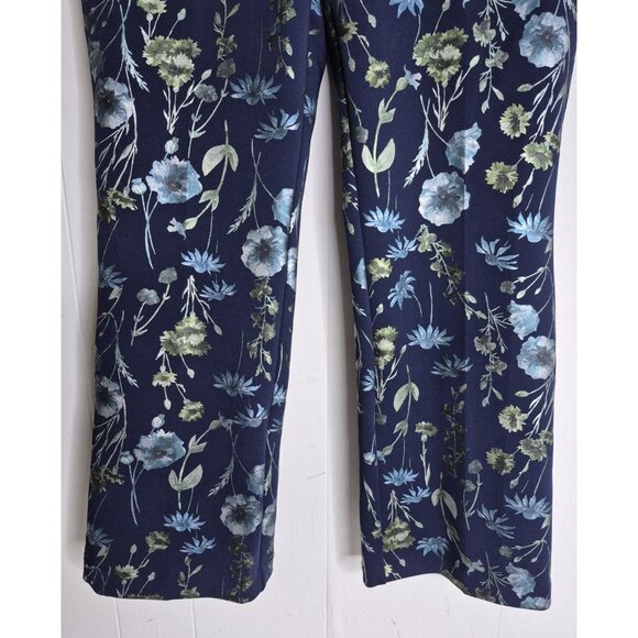 Isaac Mizrahi New York Floral High-Waisted Bootcut Pants Women's Size M Petite - Picture 2 of 8